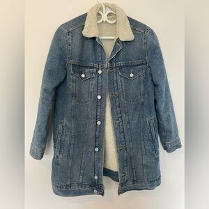 H&M Denim Sherpa Coat